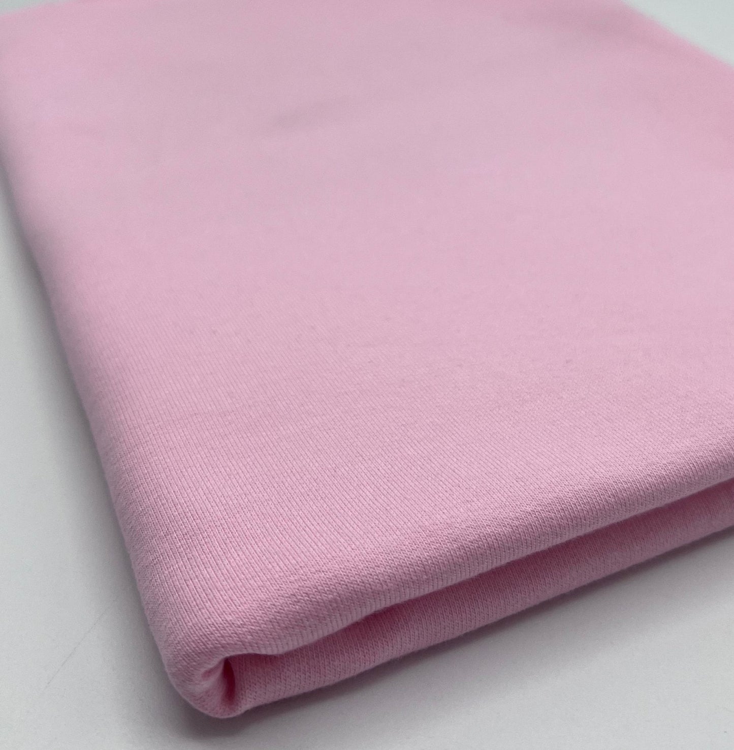 Pink French Terry Loopback Cotton Jersey 230 GSM 95/5 Lycra 4 Way Stretch