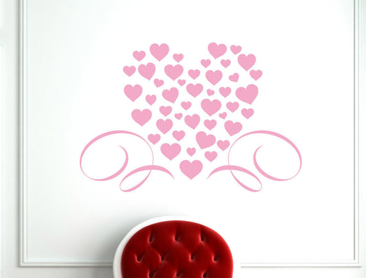 Beautiful Hearts Wall Decal Sticker