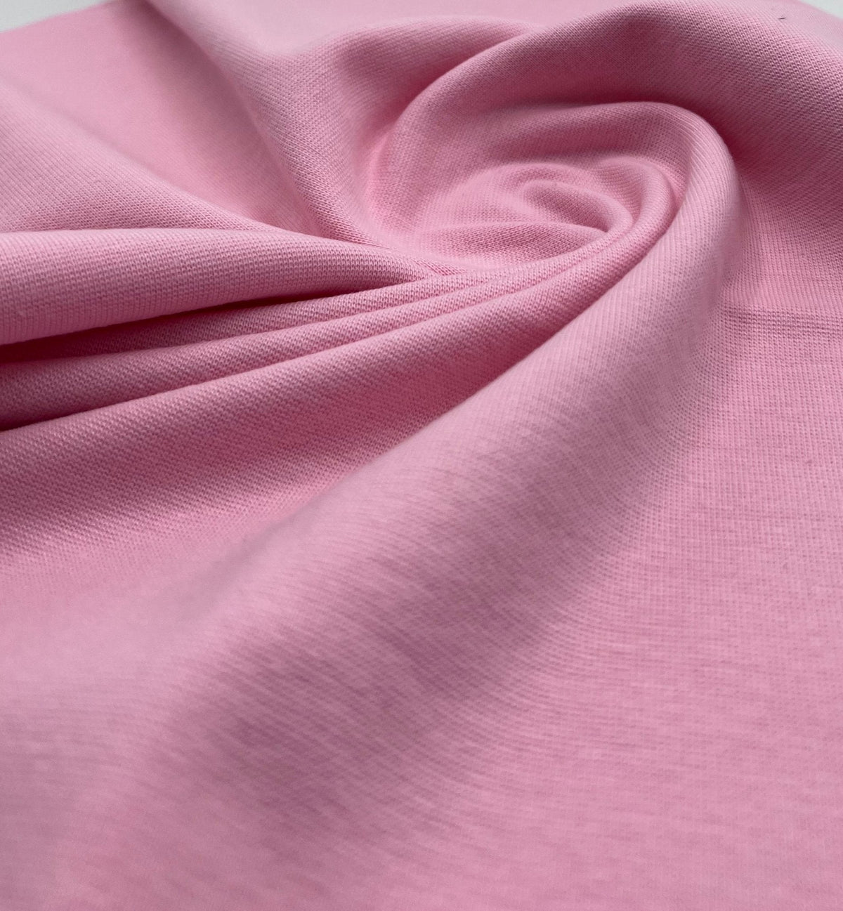 Pink Jersey Cuffing Ribbing Fabric 270 GSM Cotton Knit 70cm Wide