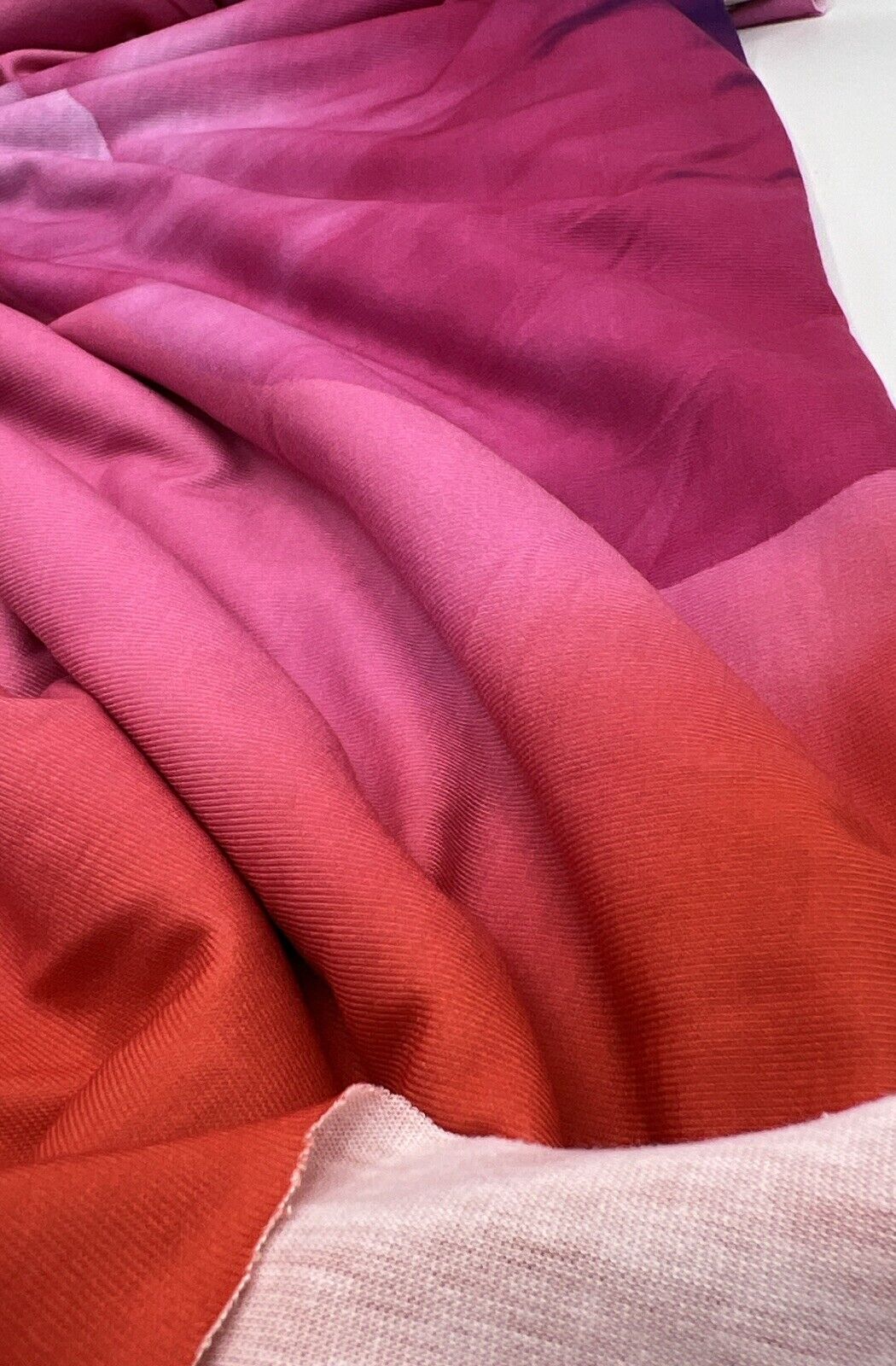 Pink Large Floral Print Spun Poly Stretch Fabric