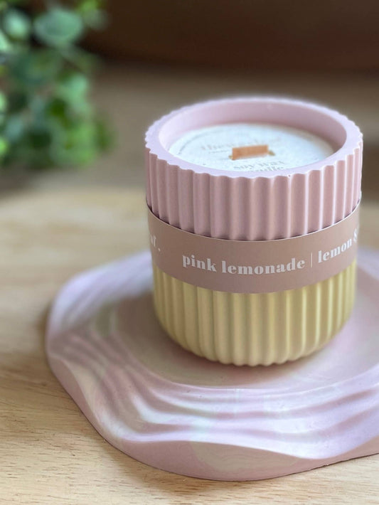 Pink Lemonade Soy Candle – Pastel-Inspired Sweet Home Fragrance