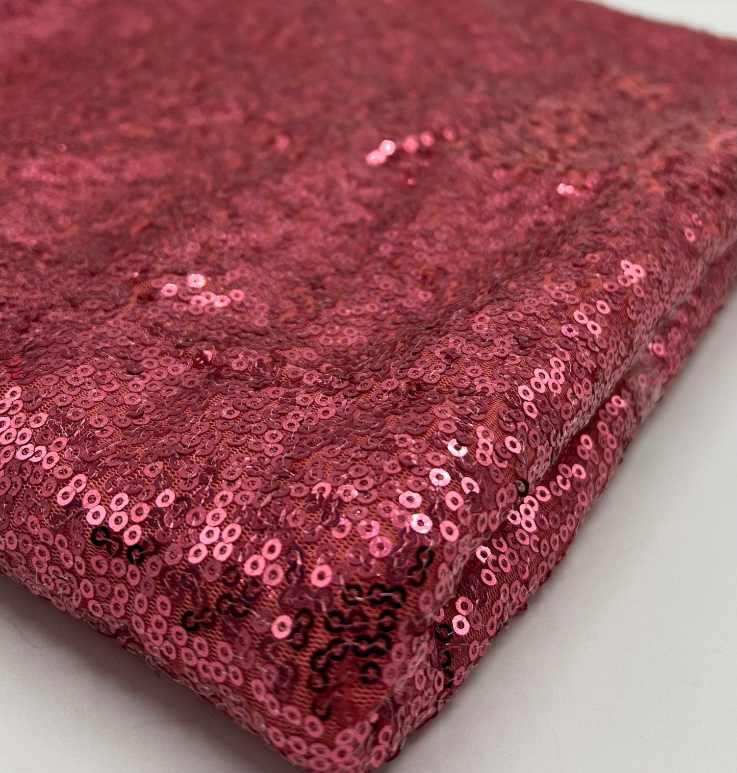 Pink On Pink Sequin Detail Non Stretch Fabric