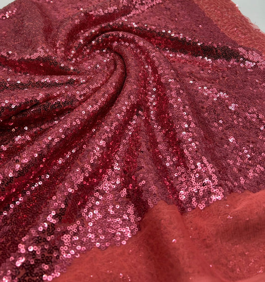 Pink On Pink Sequin Detail Non Stretch Fabric