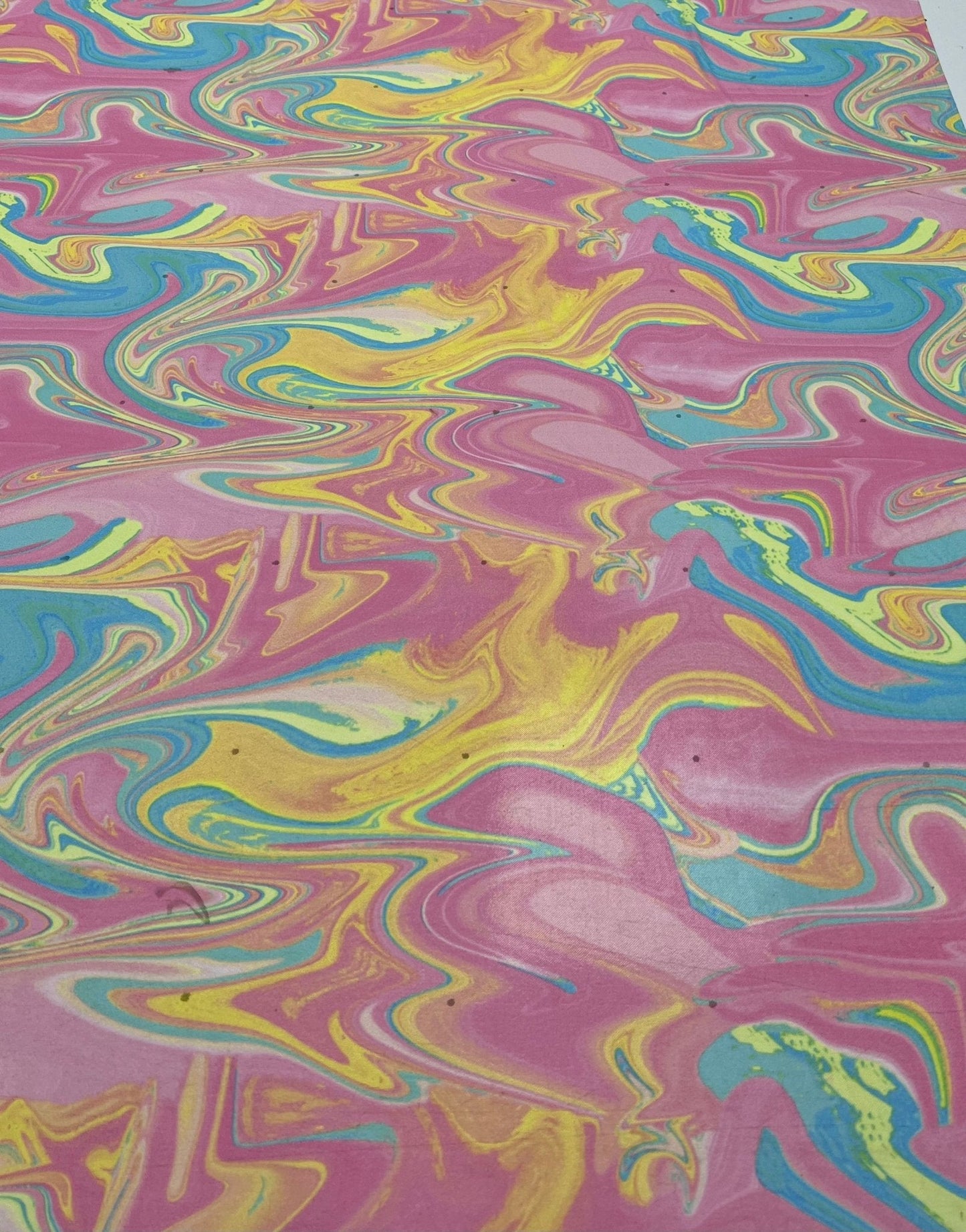 Pink Paint Mix Print Mesh Fabric Stretch