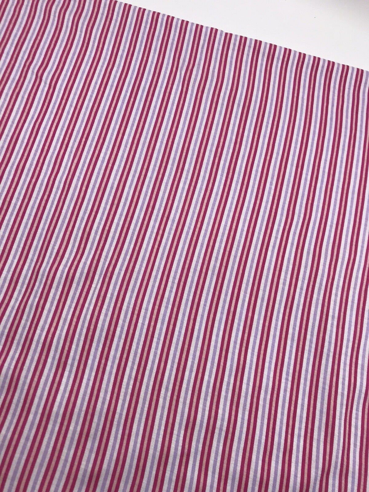 Pink & Purple Vertical Stripe Print Viscose Elastane Fabric