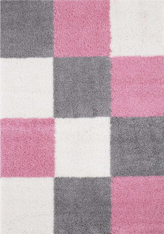 Myshaggy Geometric Pink Rug