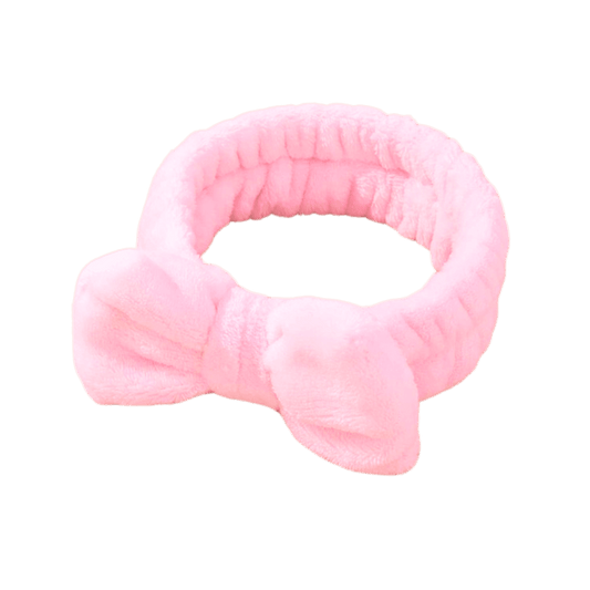 Barbie Pink Makeup Headband with Bow - Fluffy Beauty Hair Accessory
