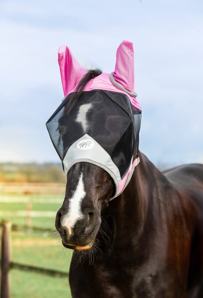 Horse Fly Mask - Baby Pink