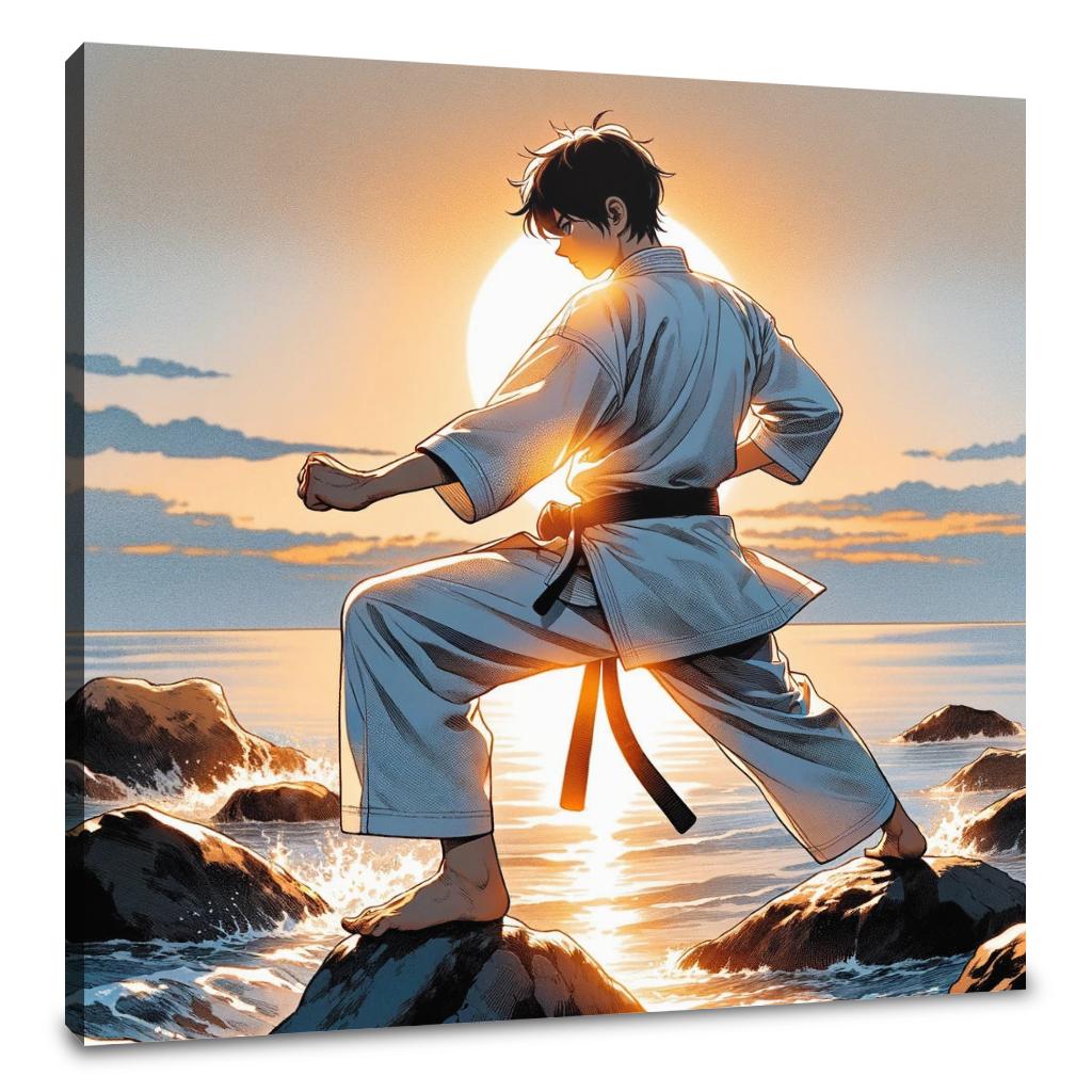 Karateka Sunrise Canvas
