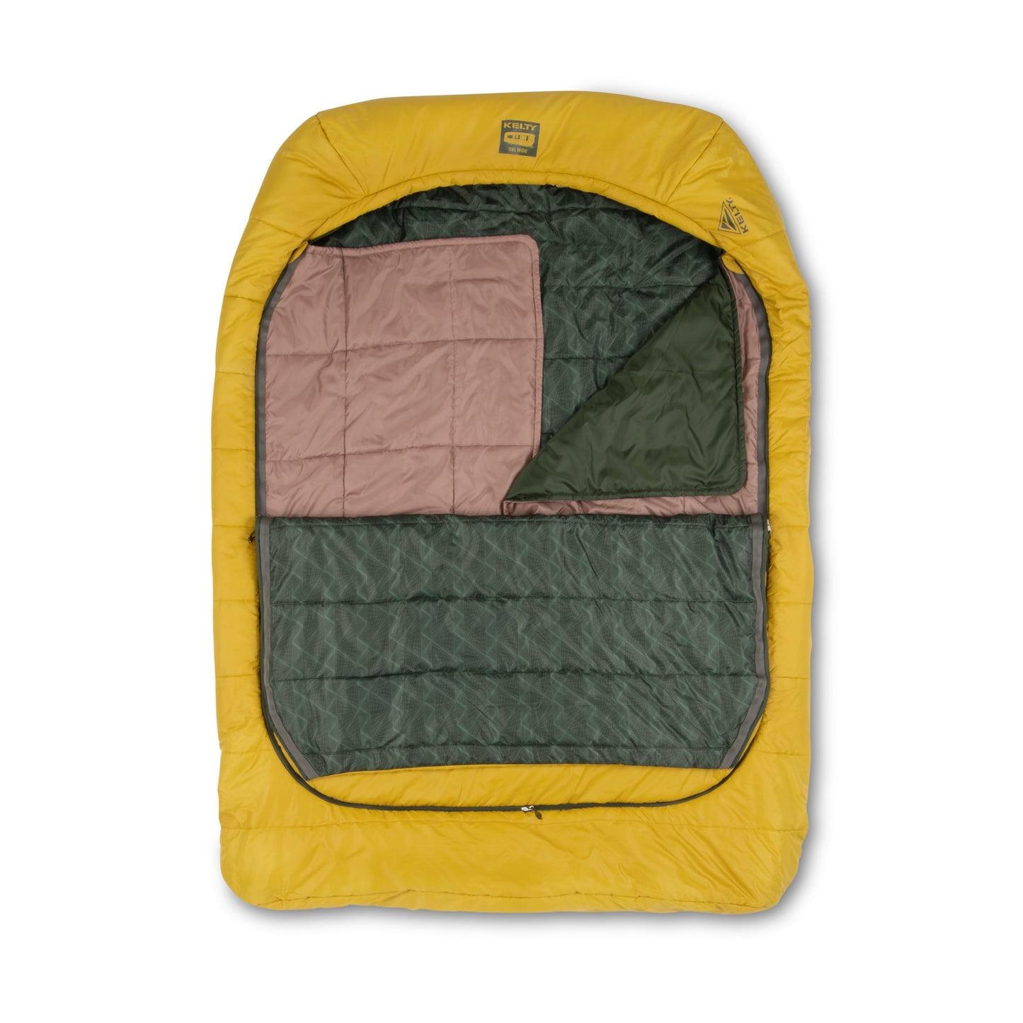 Kelty Tru.Comfort Doublewide 20°F (-7°C) Synthetic 2-Person Sleeping Bag - One Size - Olive Oil/Gamescape