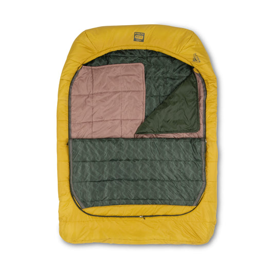 Kelty Tru.Comfort Doublewide 20°F (-7°C) Synthetic 2-Person Sleeping Bag - One Size - Olive Oil/Gamescape