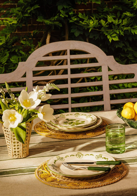 Atlántico Iraca Woven Placemats, Yellow Set of 4