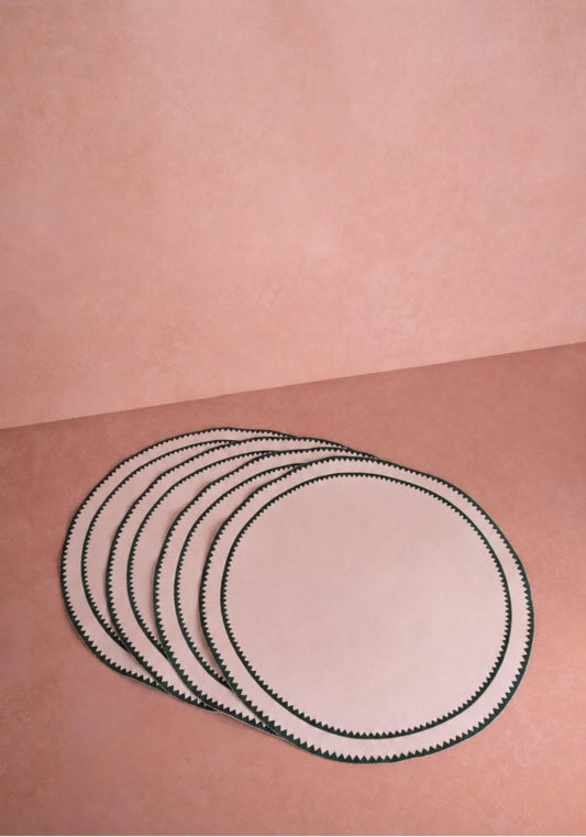 Classic Green Round Placemats - Set of 4