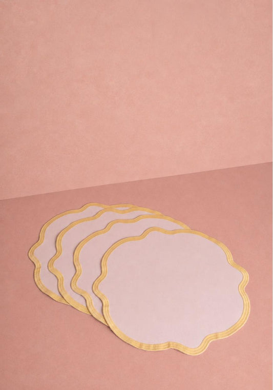 Yellow Trim Placemats - Set of 4