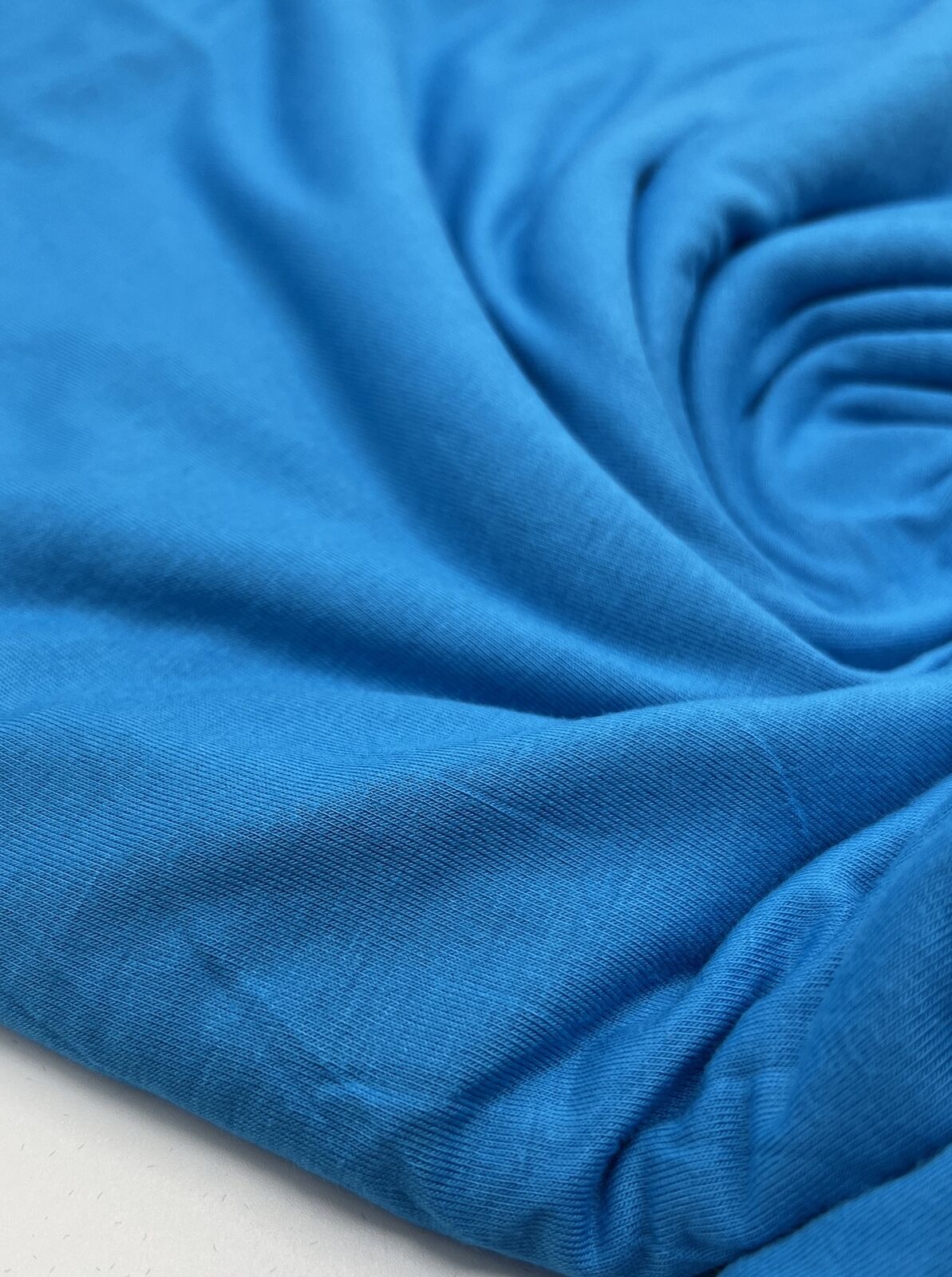 Plain Aqua Blue Viscose Elastane Fabric 4 Way Stretch Jersey