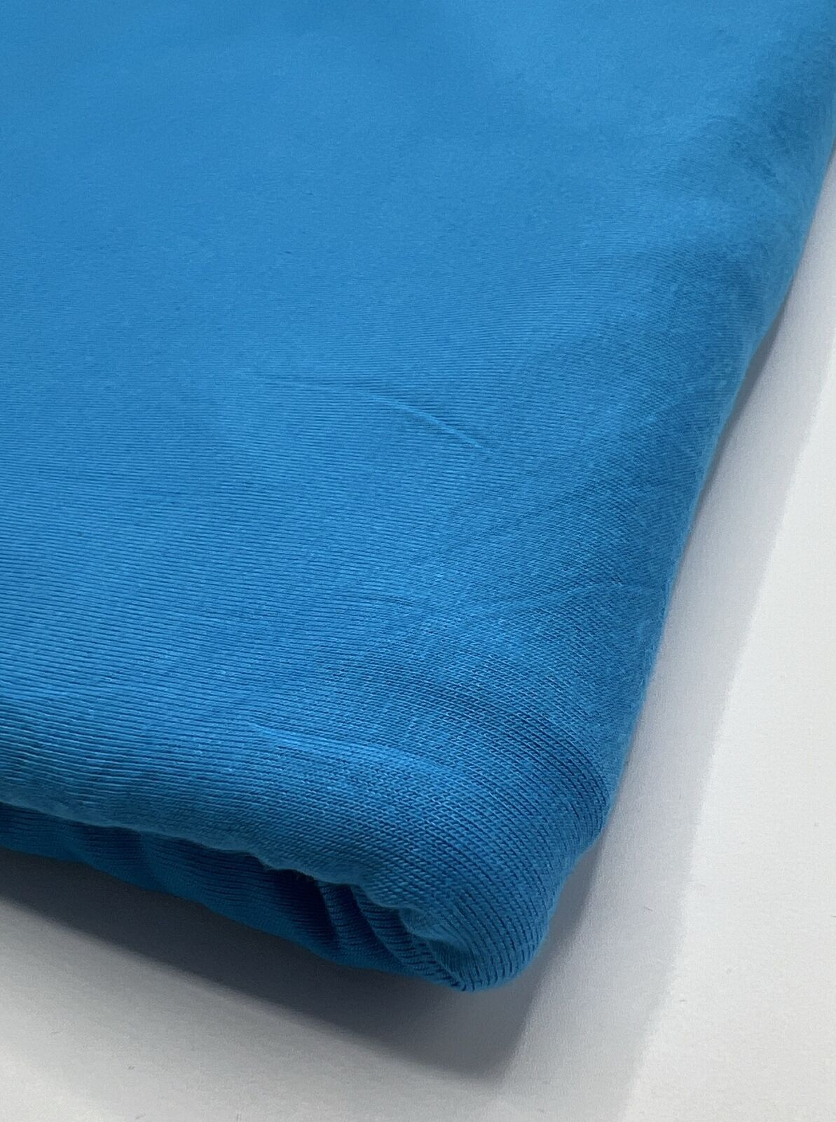Plain Aqua Blue Viscose Elastane Fabric 4 Way Stretch Jersey