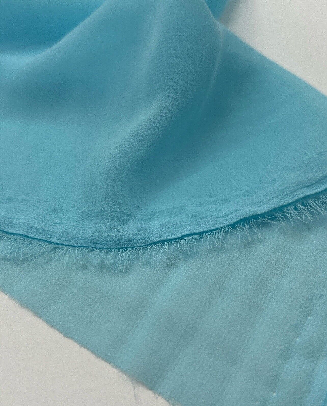 Plain Baby Blue Chiffon Sheer Dress Bridal Fabric
