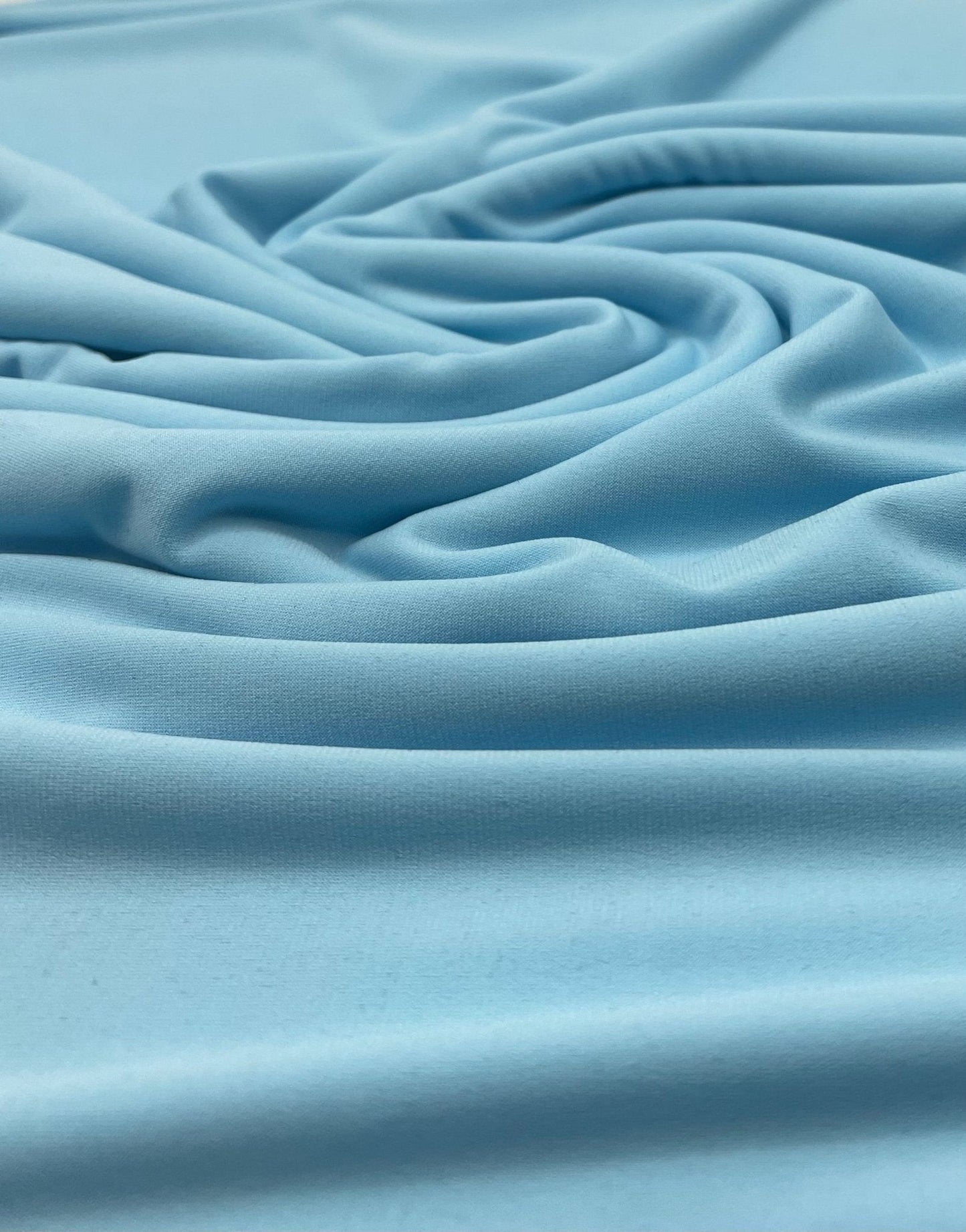 Plain Baby Blue ITY 4 Way Stretch Fabric