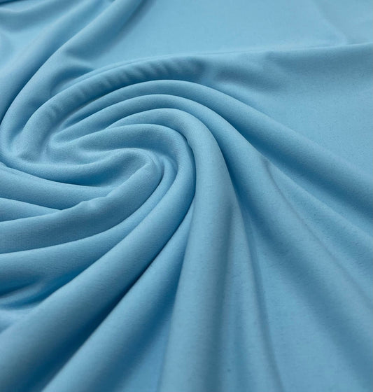 Plain Baby Blue ITY 4 Way Stretch Fabric