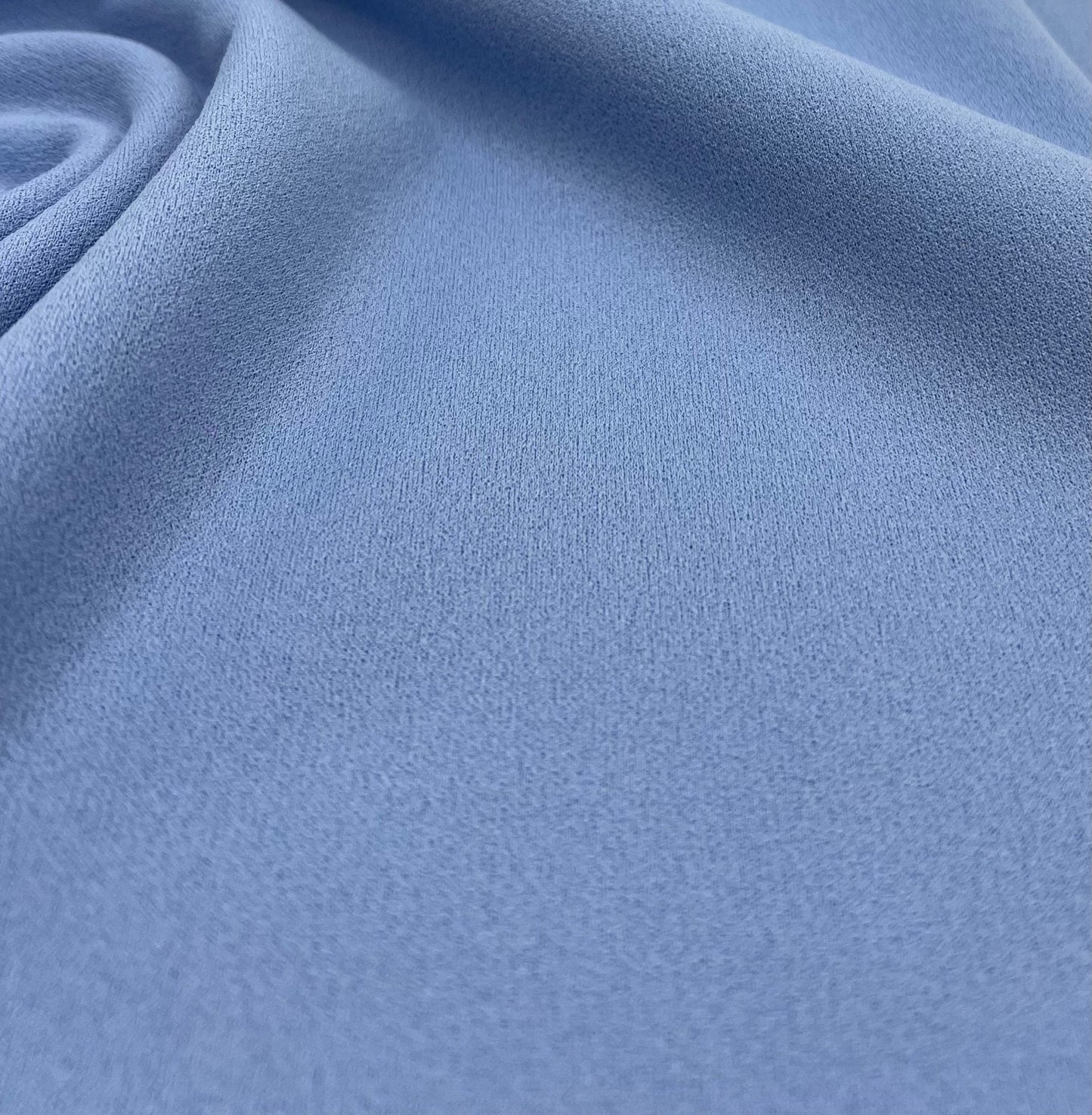 Plain Baby Blue Scuba Crepe Stretch Jersey Fabric 4 Way Stretch