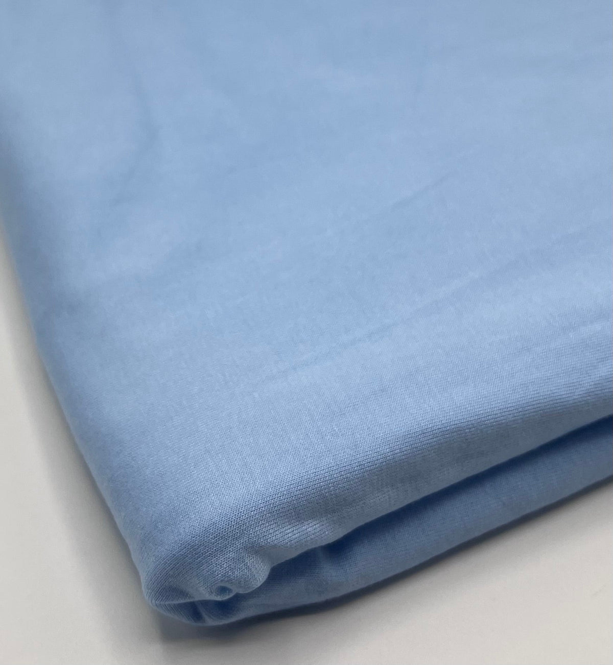 Plain Baby Blue Viscose Elastane Fabric 4 Way Stretch Jersey