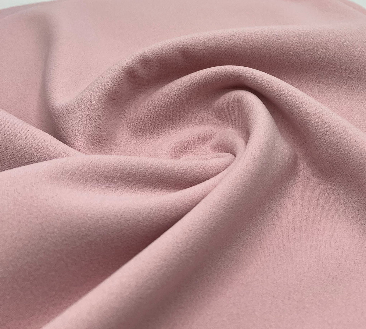 Plain Pink Scuba Crepe Stretch Jersey Fabric 4 Way Stretch