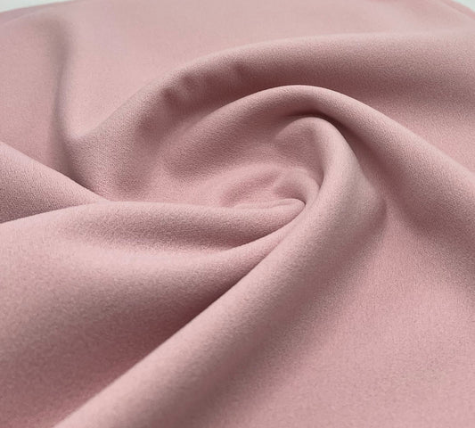 Plain Pink Scuba Crepe Stretch Jersey Fabric 4 Way Stretch