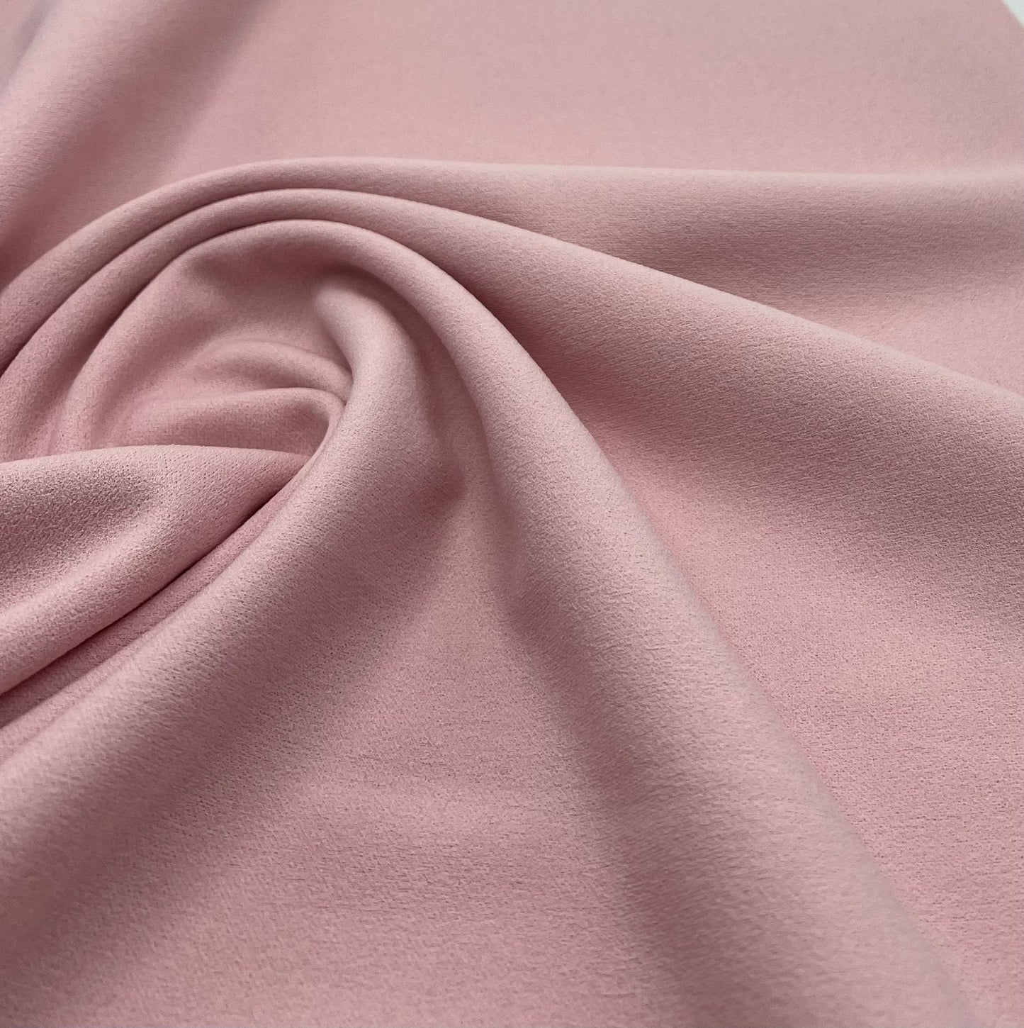 Plain Pink Scuba Crepe Stretch Jersey Fabric 4 Way Stretch