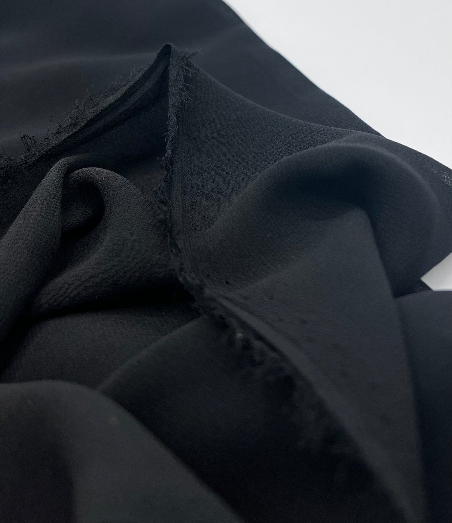 Plain Black Chiffon Sheer Dress Bridal Fabric