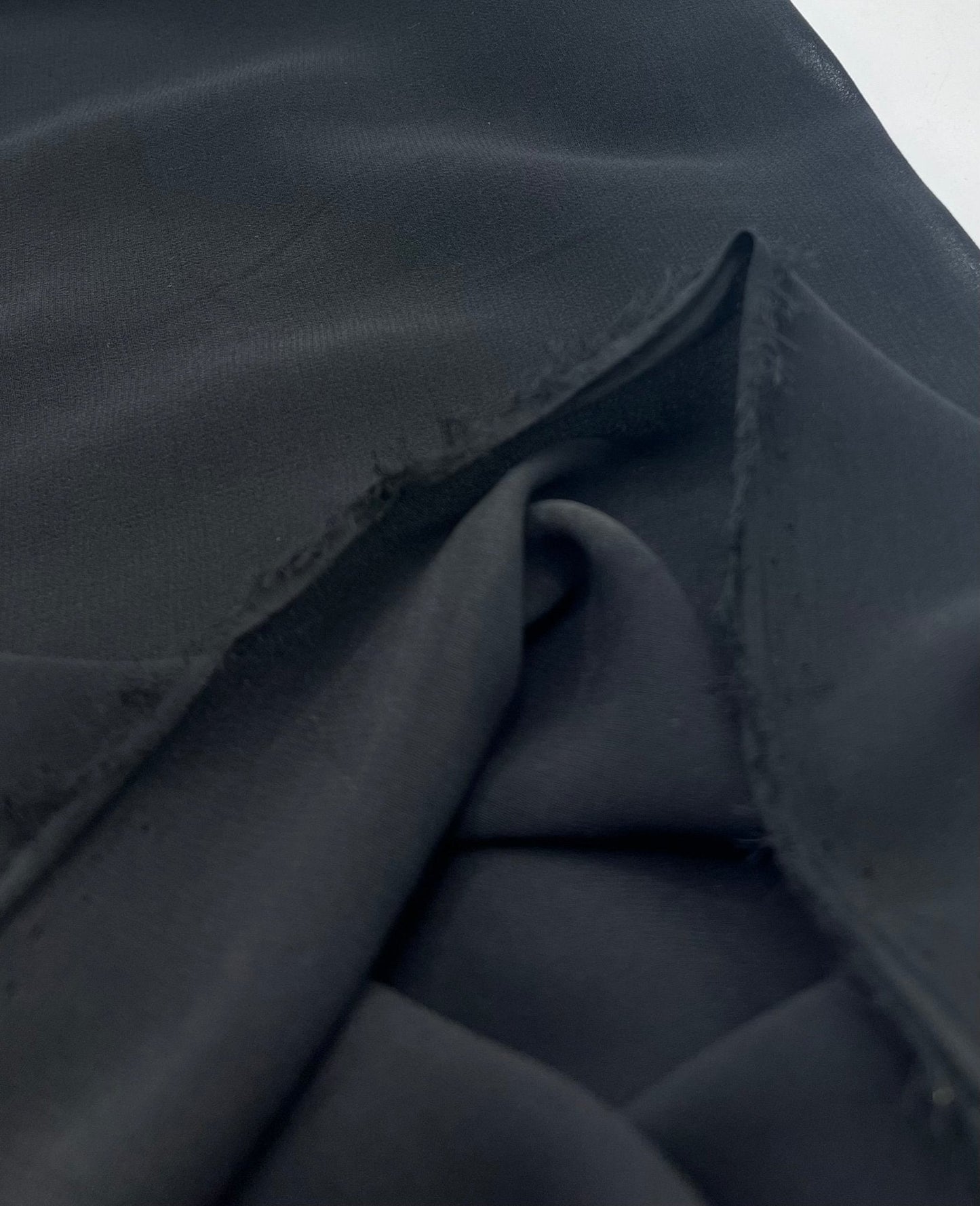 Plain Black Chiffon Sheer Dress Bridal Fabric
