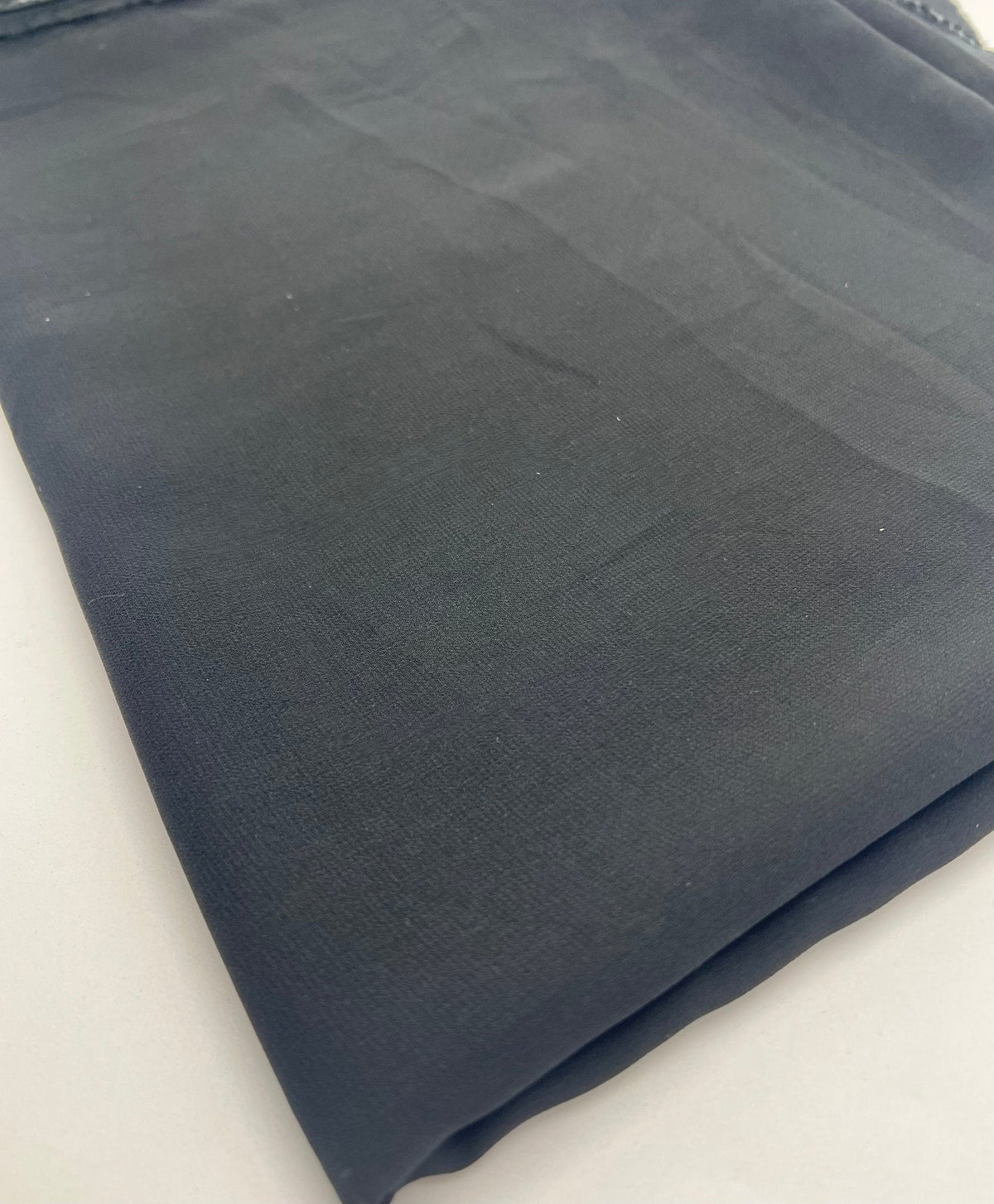 Plain Black Chiffon Sheer Dress Bridal Fabric