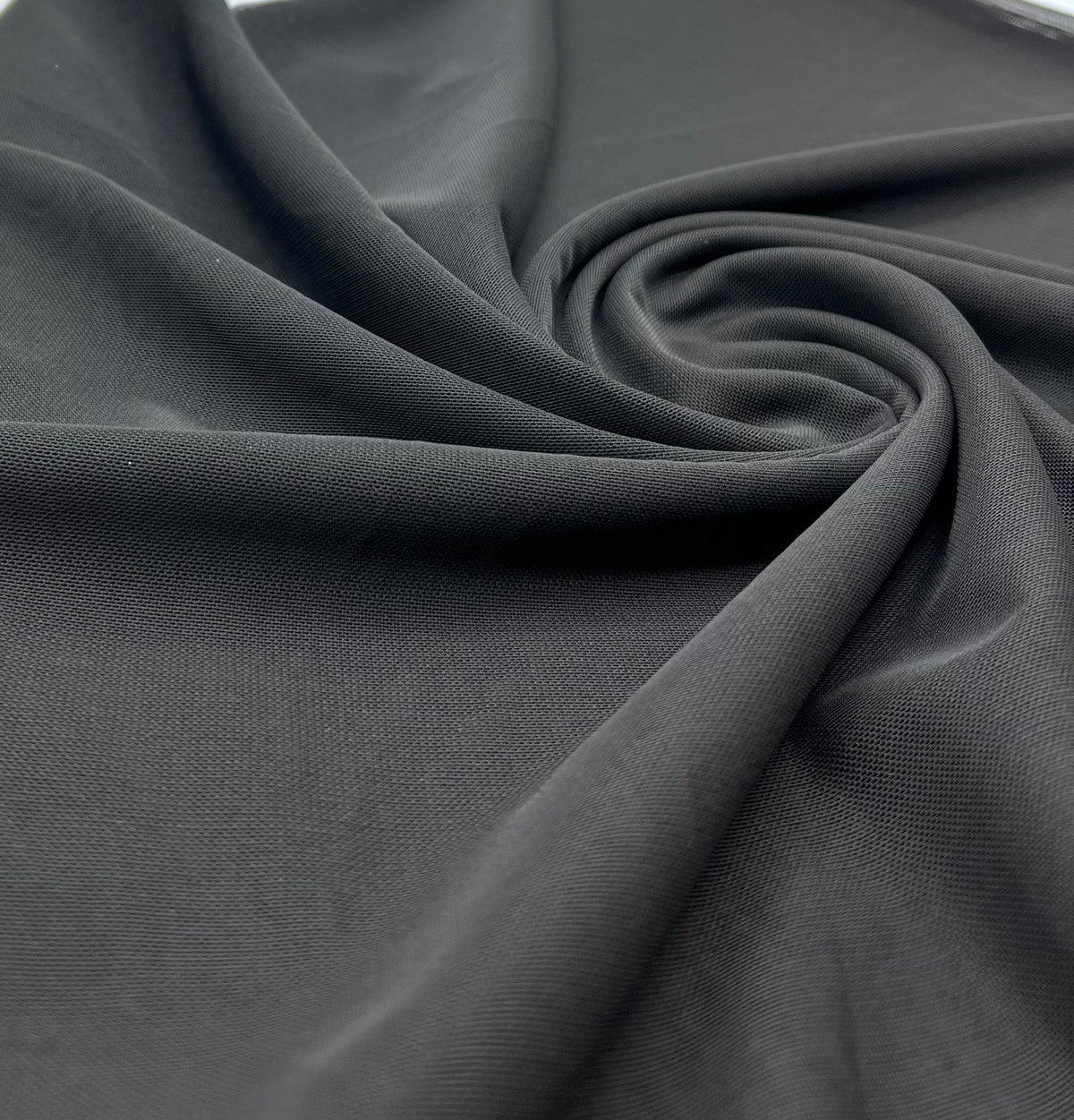 Plain Black Mesh Fabric Stretch