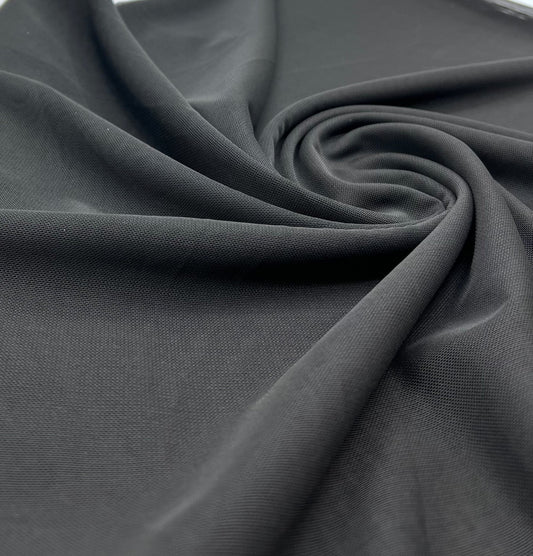 Plain Black Mesh Fabric Stretch
