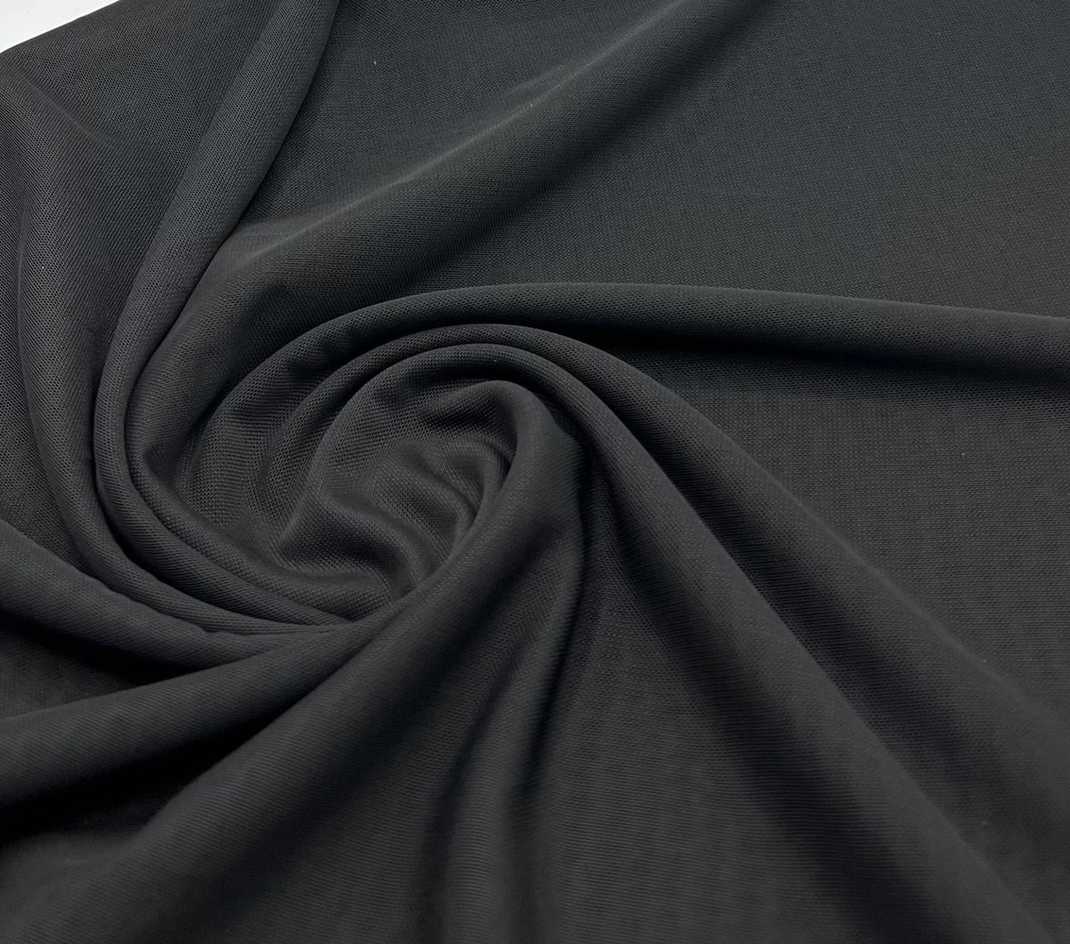 Plain Black Mesh Fabric Stretch