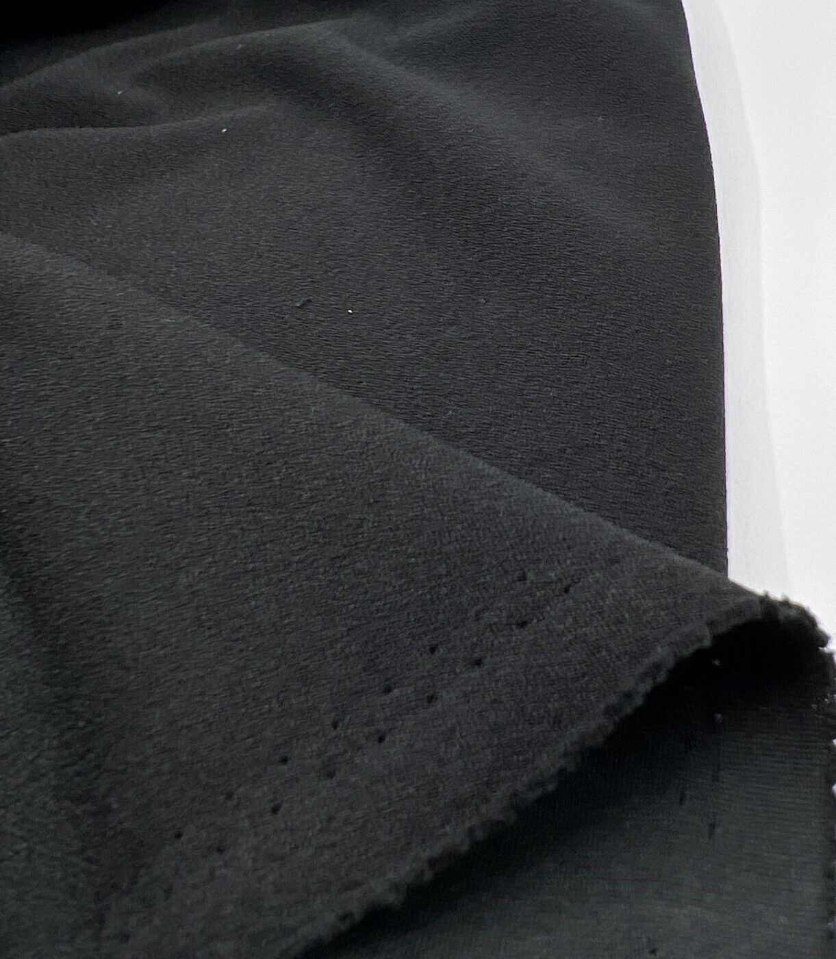 Plain Black Scuba Crepe Stretch Fabric 4 Way Stretch