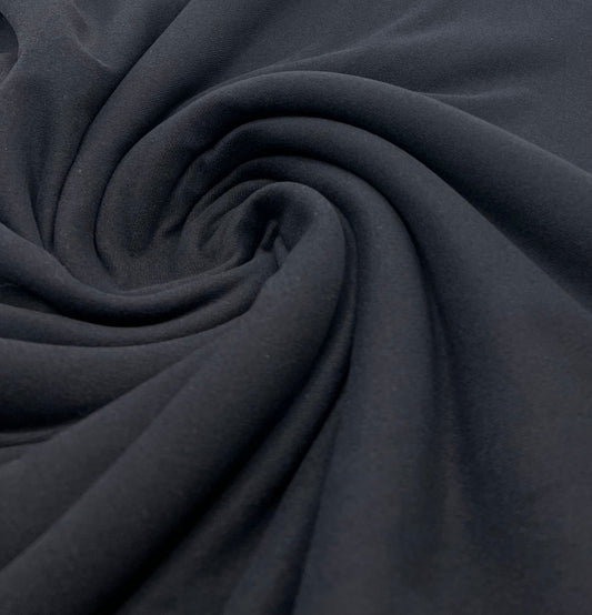 Plain Black Ultra Super Soft 4 Way Stretch Fabric