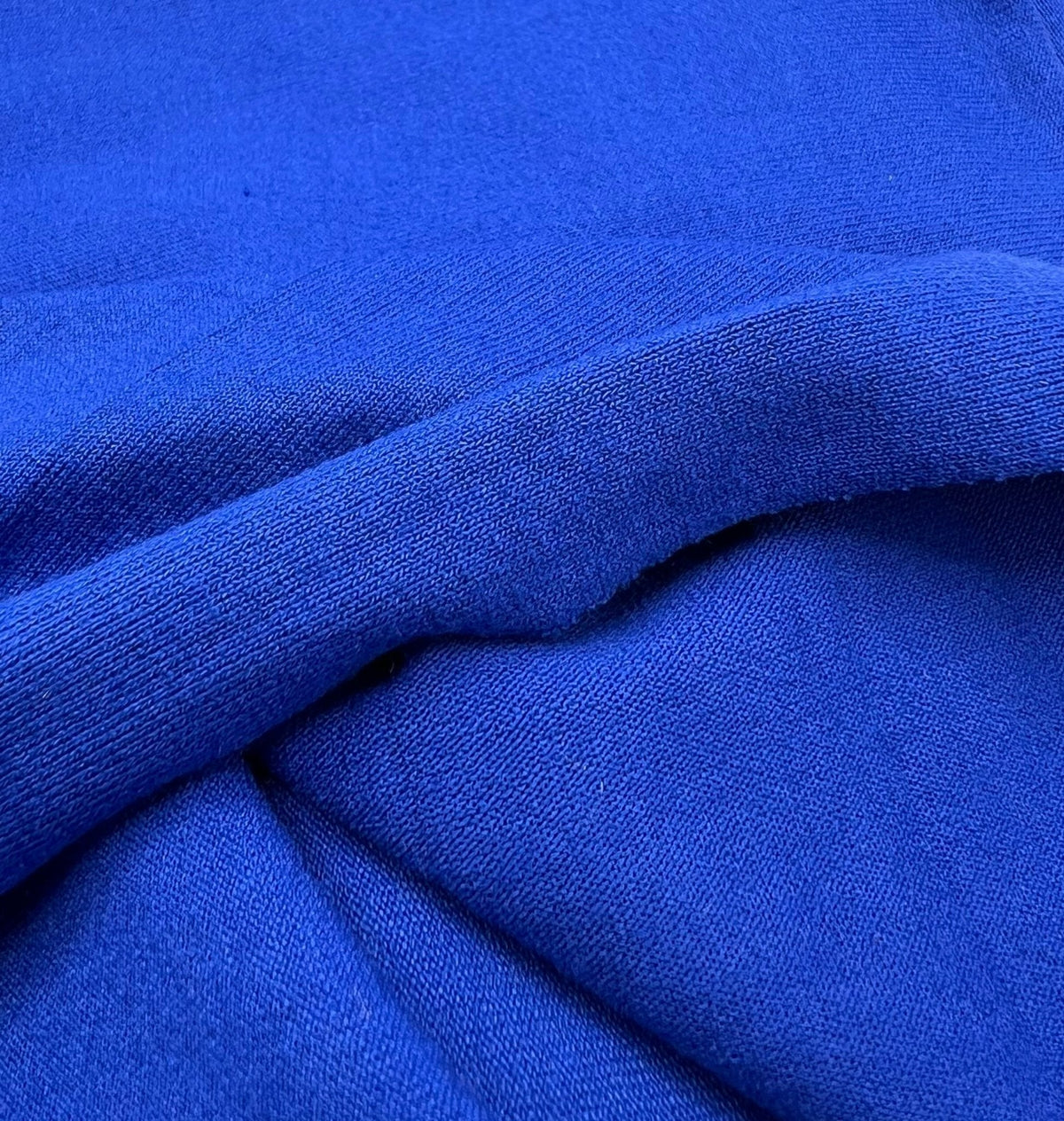 Plain Blue Viscose Elastane Fabric 4 Way Stretch Jersey