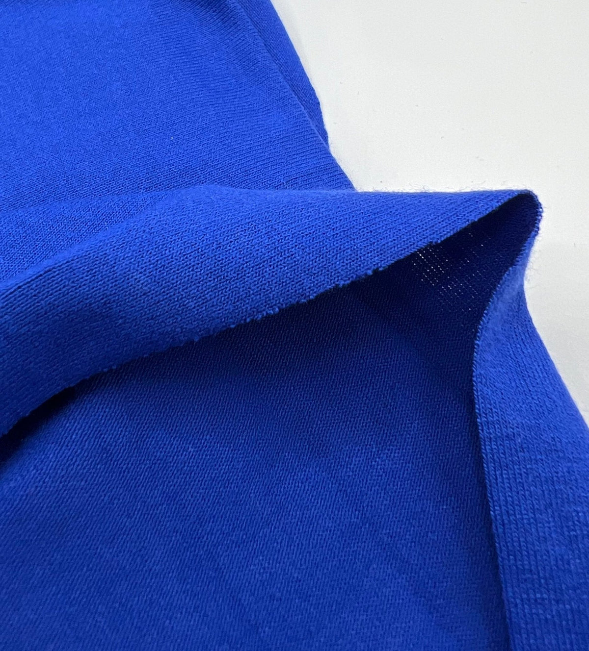 Plain Blue Viscose Elastane Fabric 4 Way Stretch Jersey