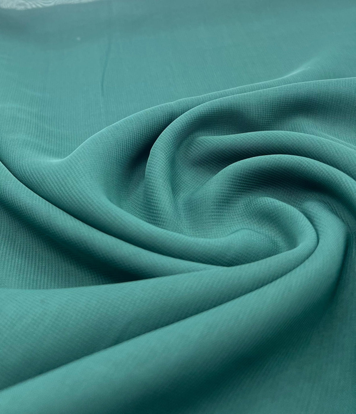 Plain Bottle Green Chiffon Sheer Dress Bridal Fabric
