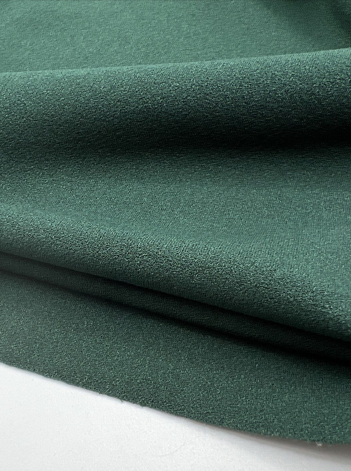Plain Bottle Green Scuba Crepe Stretch Jersey Fabric 4 Way Stretch