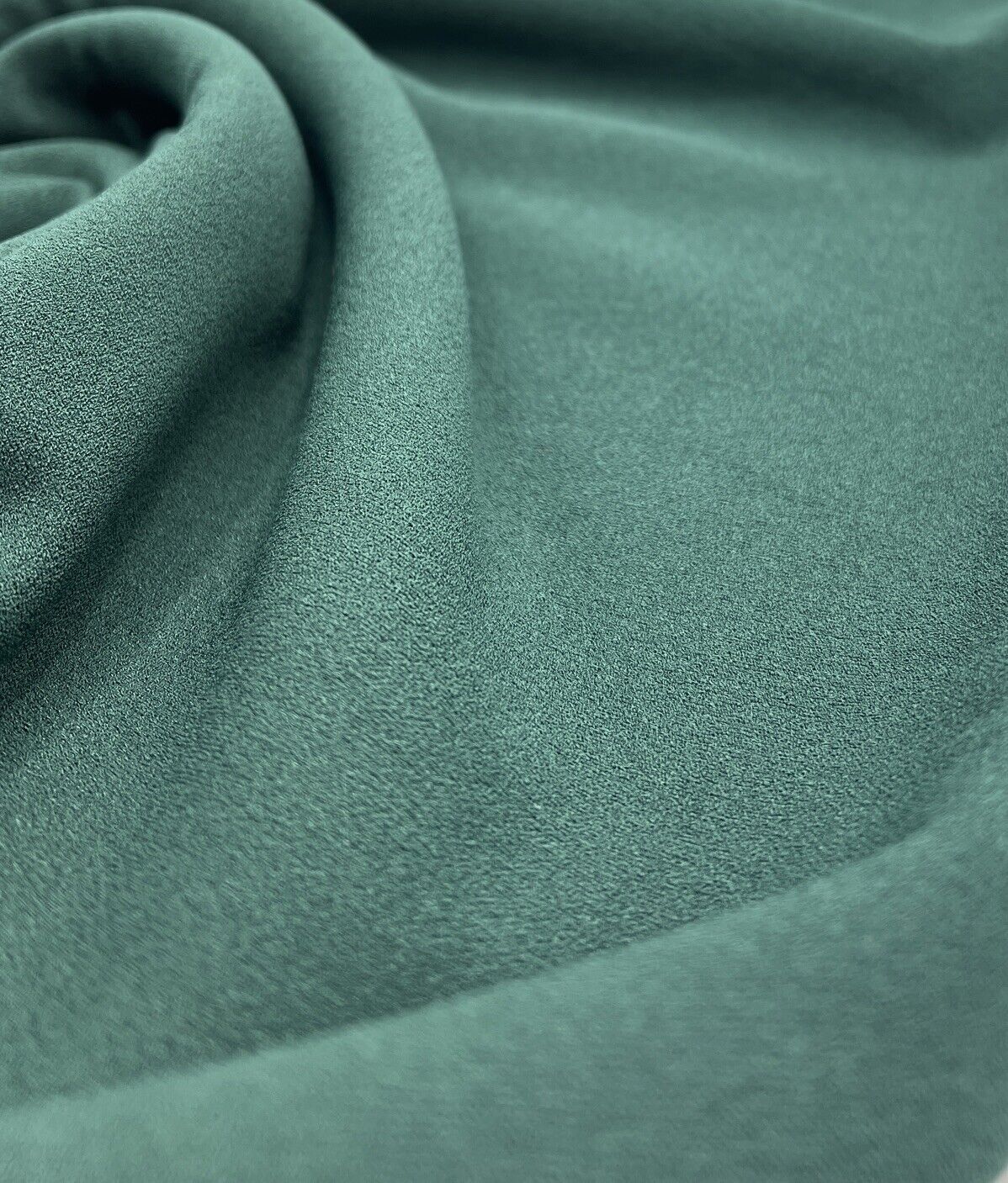 Plain Bottle Green Scuba Crepe Stretch Jersey Fabric 4 Way Stretch