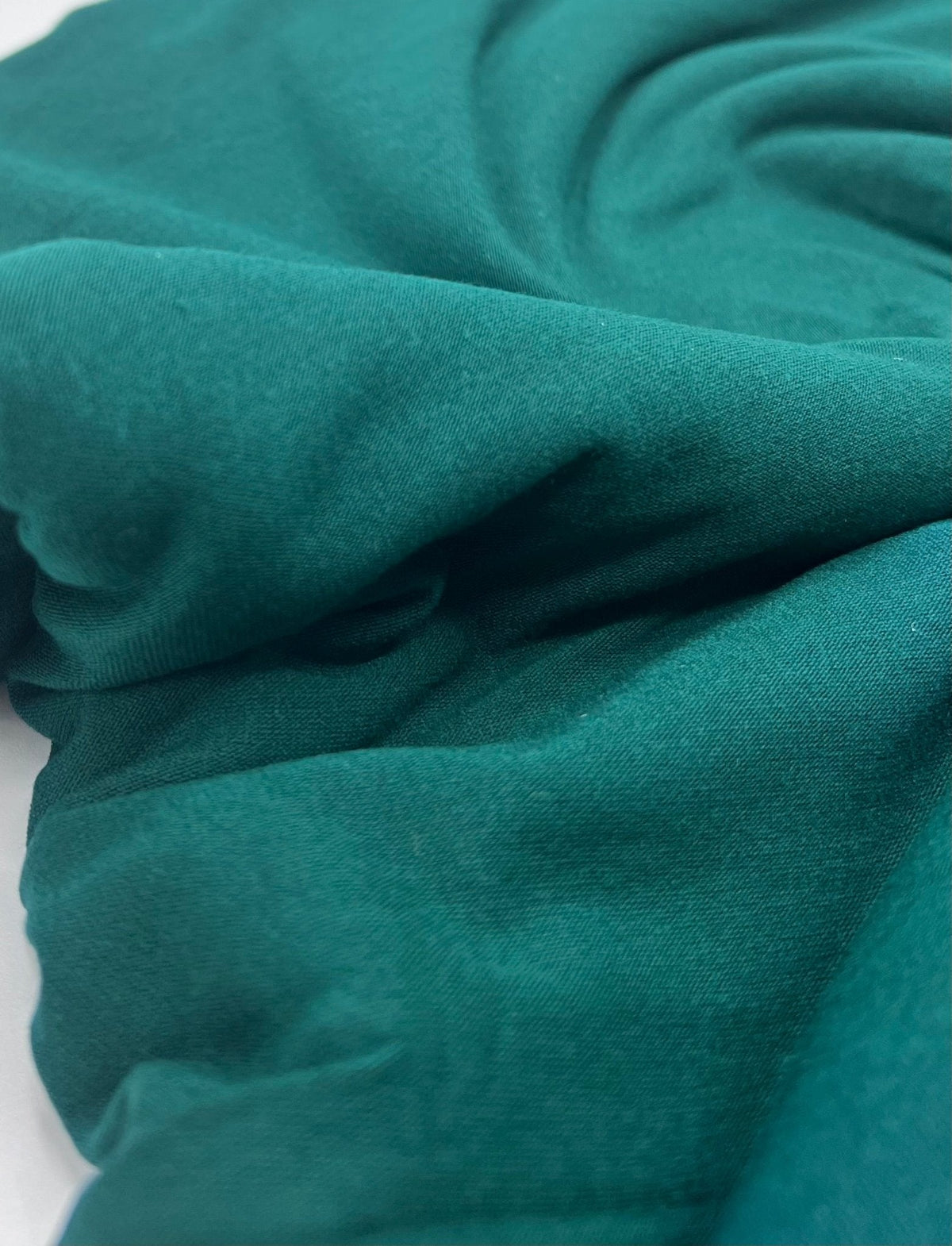 Plain Bottle Green Viscose Elastane Fabric 4 Way Stretch Jersey