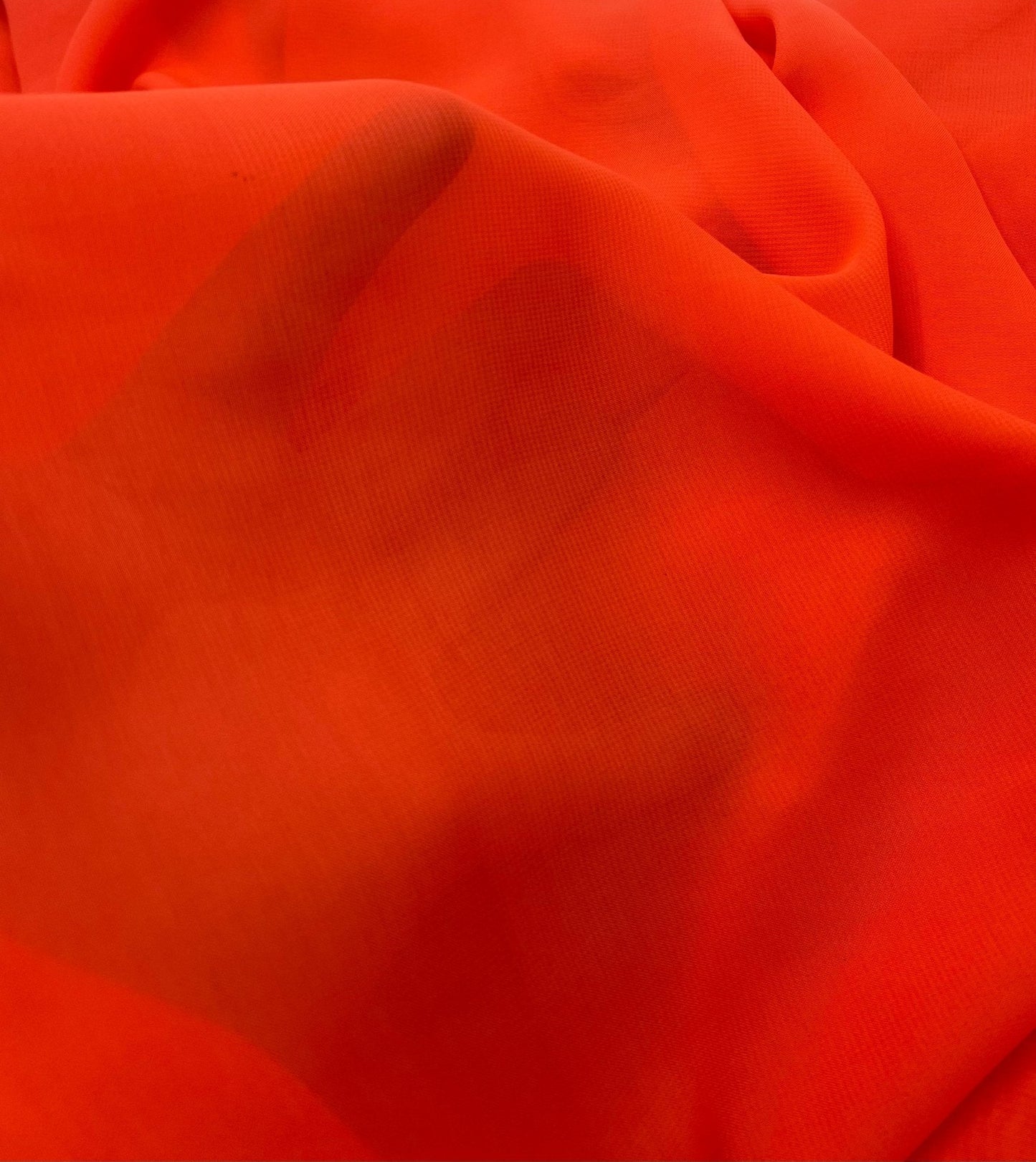 Plain Bright Coral Chiffon Sheer Dress Bridal Fabric