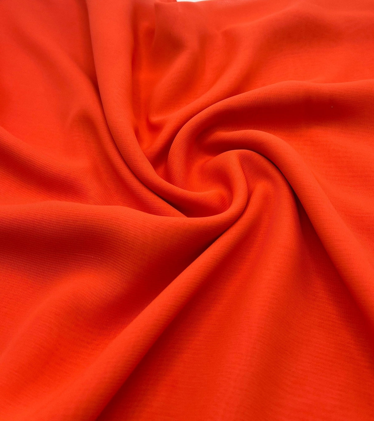 Plain Bright Coral Chiffon Sheer Dress Bridal Fabric
