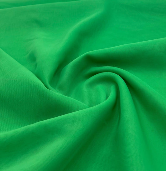 Plain Bright Green Chiffon Sheer Dress Bridal Fabric