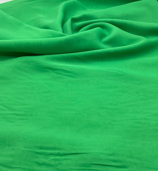 Plain Bright Green Chiffon Sheer Dress Bridal Fabric
