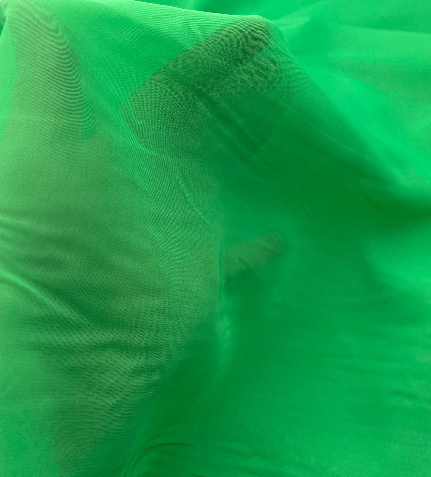 Plain Bright Green Chiffon Sheer Dress Bridal Fabric
