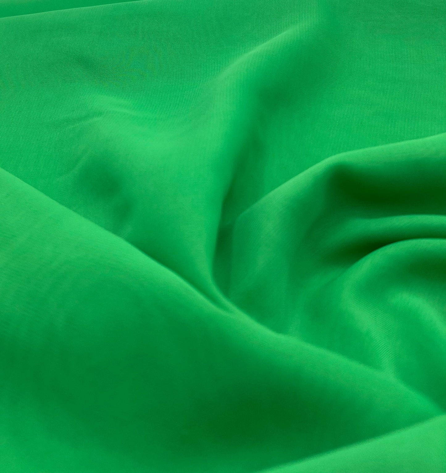 Plain Bright Green Chiffon Sheer Dress Bridal Fabric