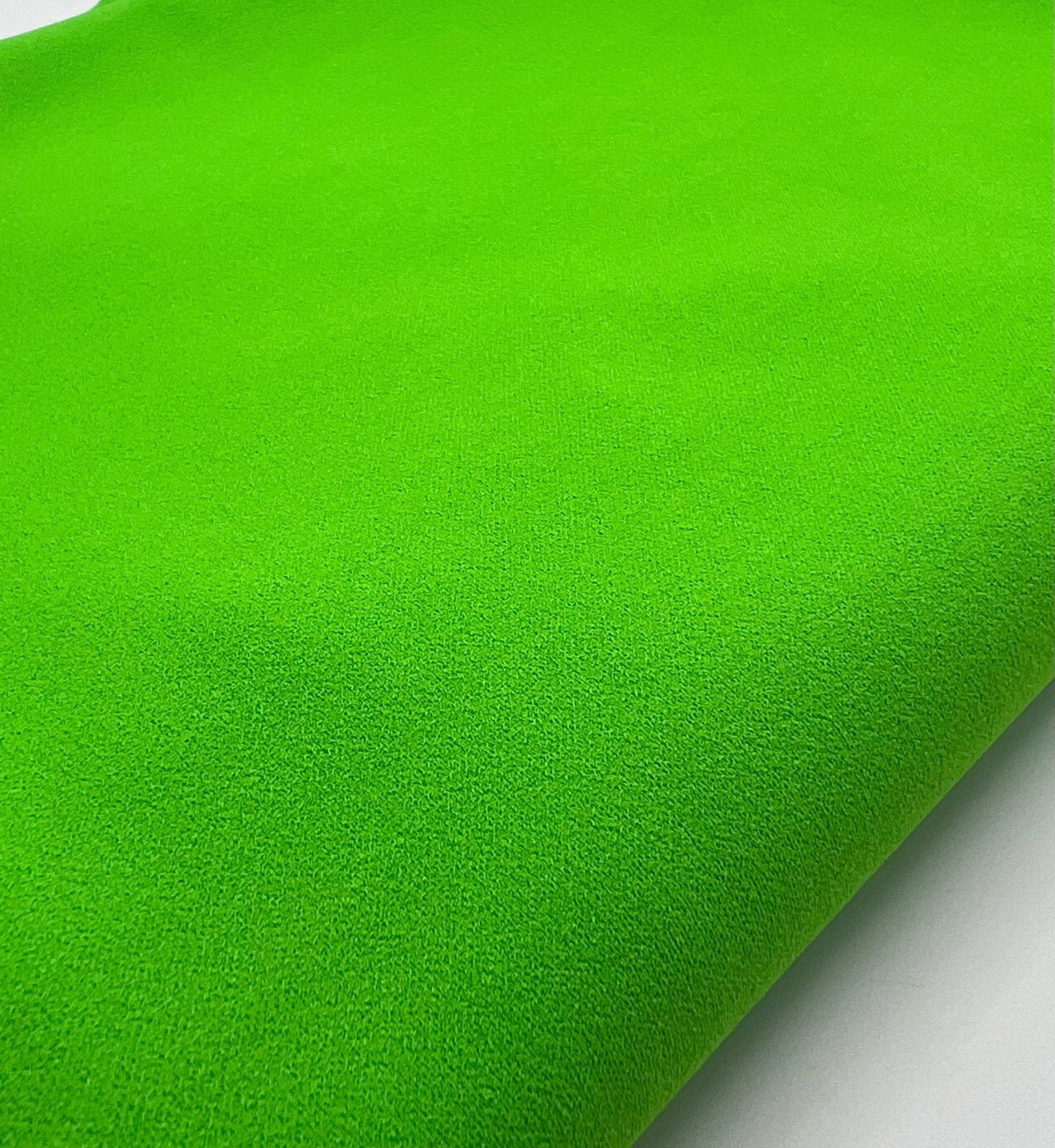 Plain Bright Green Scuba Crepe Stretch Jersey Fabric 4 Way Stretch