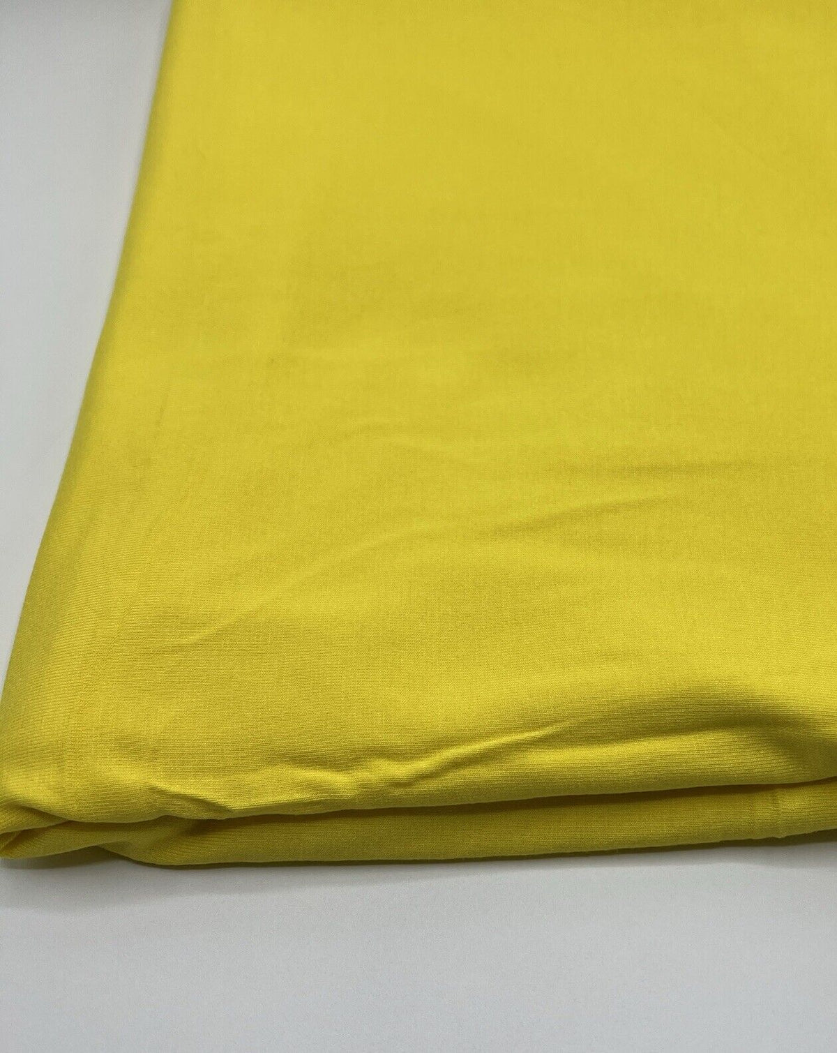 Plain Bright Yellow Viscose Elastane Fabric 4 Way Stretch Jersey